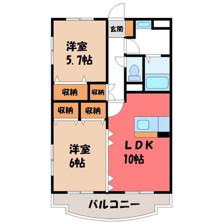 ミレニアムマンションの物件間取画像